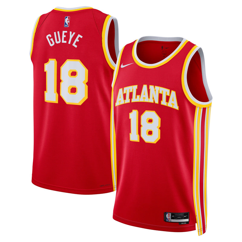 Mouhamed Gueye Atlanta Hawks Basketball Jersey, Red Swingman Sportswear Jersey Shirt, Sleeveless Athletic Tank Jersey, Casual Gift for Men