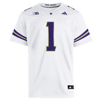 Washington Huskies Football Jersey, White Sportswear Jersey Shirt, Lightweight Breathable Athletic Jersey, Casual Gift for Men, Style 202538839