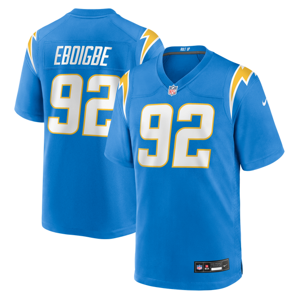 Los Angeles Chargers Justin Eboigbe Powder Blue Team Game Jersey