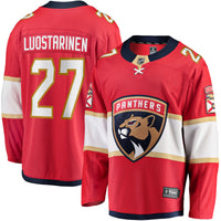 Eetu Luostarinen Florida Panthers Hockey Jersey, Red Breakaway Sportswear Jersey Shirt, Long Sleeve Hockey Sweater Jersey, Casual Gift for Men