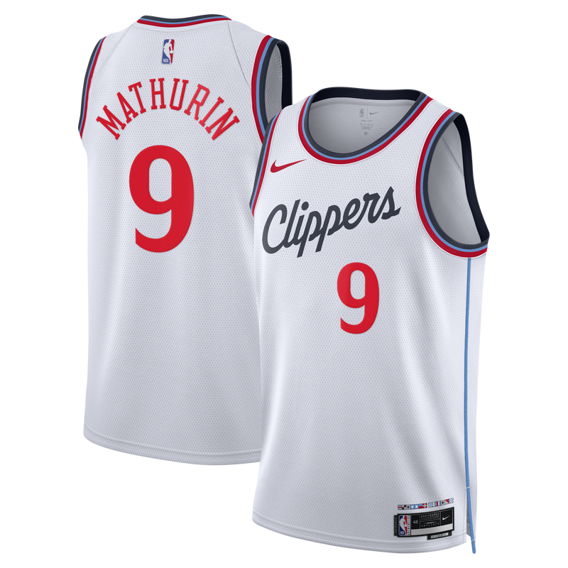 Bennedict Mathurin Los Angeles Clippers Basketball Jersey, White Sportswear Jersey Shirt, Sleeveless Athletic Tank Jersey, Casual Gift for Men