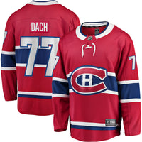 Kirby Dach Montreal Canadiens Hockey Jersey, Red Breakaway Home Sportswear Jersey Shirt, Long Sleeve Hockey Sweater Jersey, Casual Gift for Men