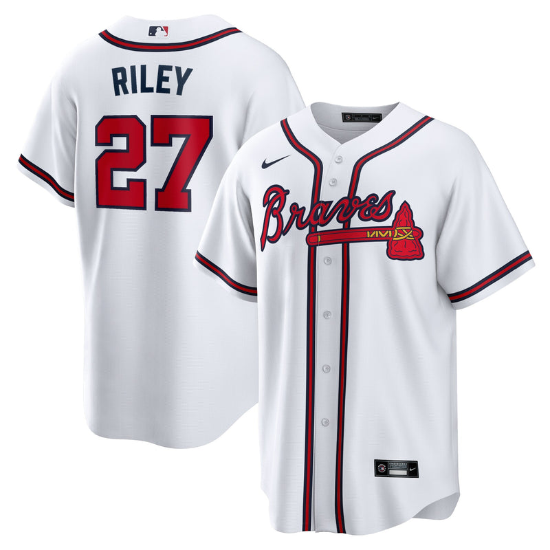 Austin Riley Atlanta Braves Baseball Jersey, White Replica Sportswear Jersey Shirt, Lightweight Breathable Athletic Jersey, Casual Gift for Men