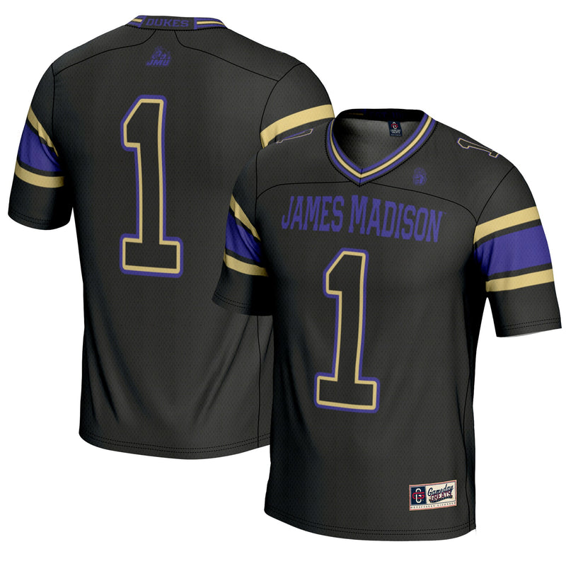 James Madison Dukes Football Jersey, Black Sportswear Jersey Shirt, Lightweight Breathable Athletic Jersey, Casual Gift for Men
