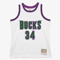 Milwaukee Bucks Basketball Jersey, White Authentic Swingman Sportswear Jersey Shirt, Sleeveless Athletic Tank Jersey, Casual Gift for Men