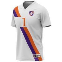Clemson Tigers Lightweight Collegiate Soccer Jersey, White Sportswear Jersey Shirt, Lightweight Breathable Athletic Jersey, Casual Gift for Men