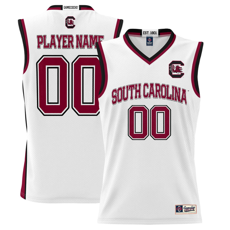 South Carolina Gamecocks Basketball Jersey, White Sportswear Jersey Shirt, Sleeveless Athletic Tank Jersey, Casual Gift for Men, Style 5352292