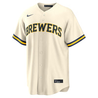 Andrew Vaughn Milwaukee Brewers Baseball Jersey, Cream Sportswear Jersey Shirt, Lightweight Breathable Athletic Jersey, Casual Gift for Men