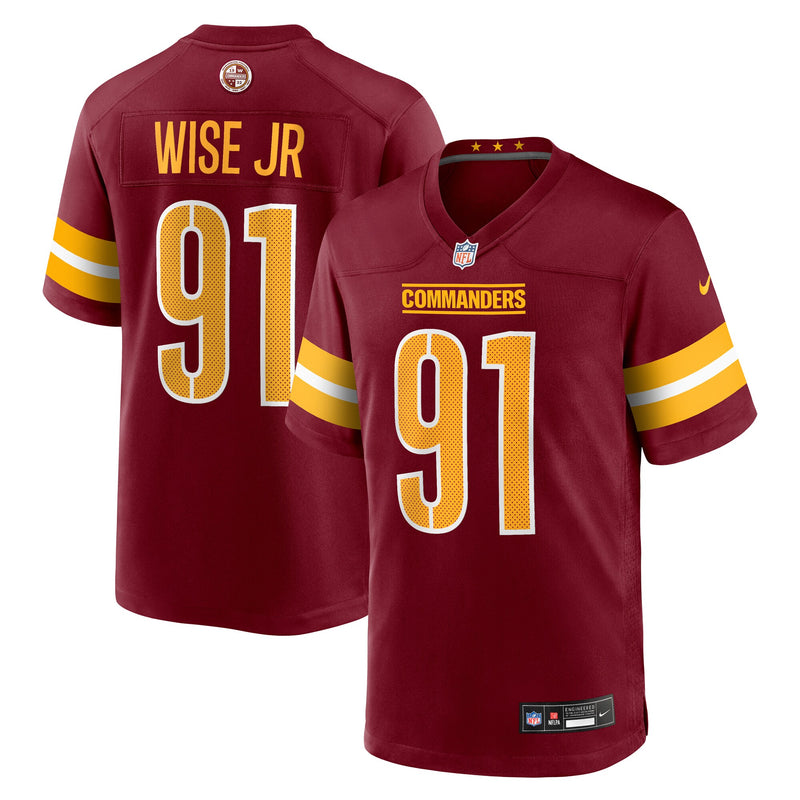 Deatrich Wise Jr. Washington Commanders Football Jersey, Sportswear Jersey Shirt, Lightweight Breathable Athletic Jersey, Casual Gift for Men