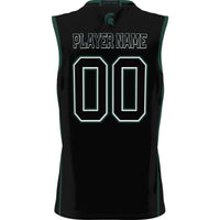 Michigan State Spartans Basketball Jersey, Black Sportswear Jersey Shirt, Sleeveless Athletic Tank Jersey, Casual Gift for Men