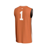 Texas Longhorns Basketball Jersey, Orange Fashion Lightweight Sportswear Jersey Shirt, Sleeveless Athletic Tank Jersey, Casual Gift for Men