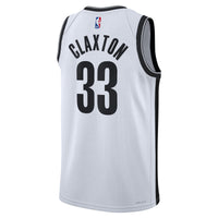 Nic Claxton Brooklyn Nets Basketball Jersey, White Swingman Sportswear Jersey Shirt, Sleeveless Athletic Tank Jersey, Casual Gift for Men