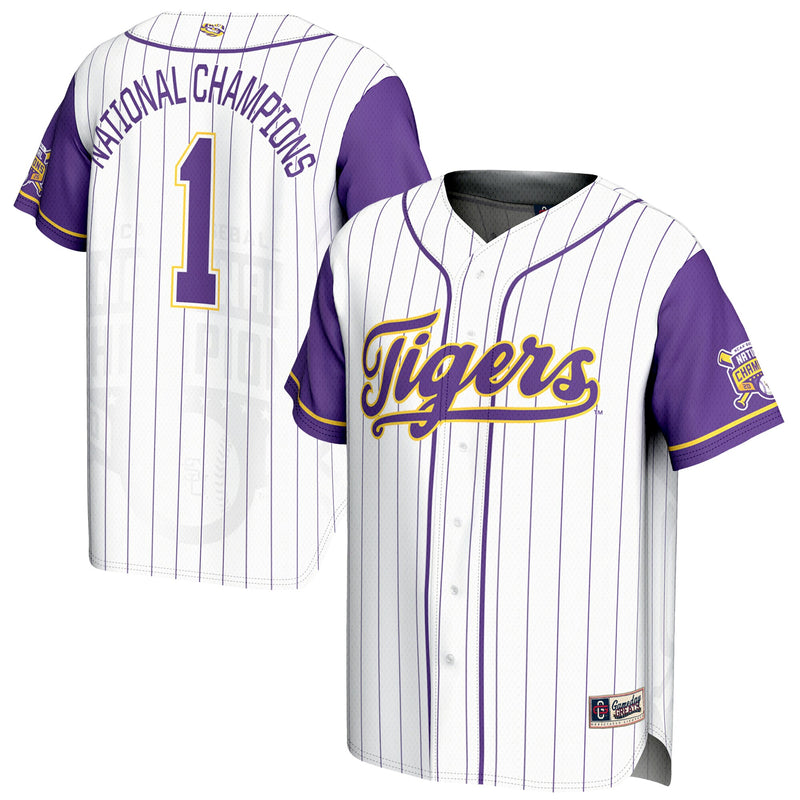 LSU Tigers Baseball Jersey, White Sportswear Jersey Shirt, Lightweight Breathable Athletic Jersey, Casual Gift for Men, Style 203263817