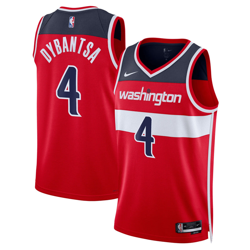 AJ Dybantsa Washington Wizards Basketball Jersey, Red Swingman Sportswear Jersey Shirt, Sleeveless Athletic Tank Jersey, Casual Gift for Men