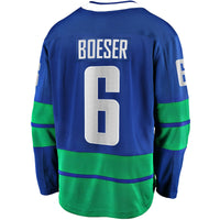 Brock Boeser Vancouver Canucks Hockey Jersey, Blue Breakaway Sportswear Jersey Shirt, Long Sleeve Hockey Sweater Jersey, Casual Gift for Men