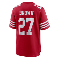 Ji'Ayir Brown San Francisco 49ers Football Jersey, Scarlet Sportswear Jersey Shirt, Lightweight Breathable Athletic Jersey, Casual Gift for Men