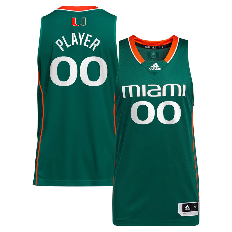 Miami Hurricanes Basketball Jersey, Green Sportswear Jersey Shirt, Sleeveless Athletic Tank Jersey, Casual Gift for Men, Style 5340585