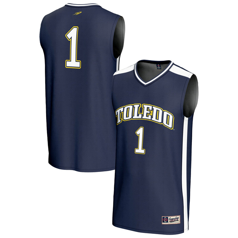 Toledo Rockets Basketball Jersey, Navy Fashion Lightweight Sportswear Jersey Shirt, Sleeveless Athletic Tank Jersey, Casual Gift for Men