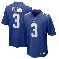 Russell Wilson New York Giants Football Jersey, Royal Game Sportswear Jersey Shirt, Lightweight Breathable Athletic Jersey, Casual Gift for Men