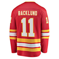 Mikael Backlund Calgary Flames Hockey Jersey, Red Breakaway Home Sportswear Jersey Shirt, Long Sleeve Hockey Sweater Jersey, Casual Gift for Men