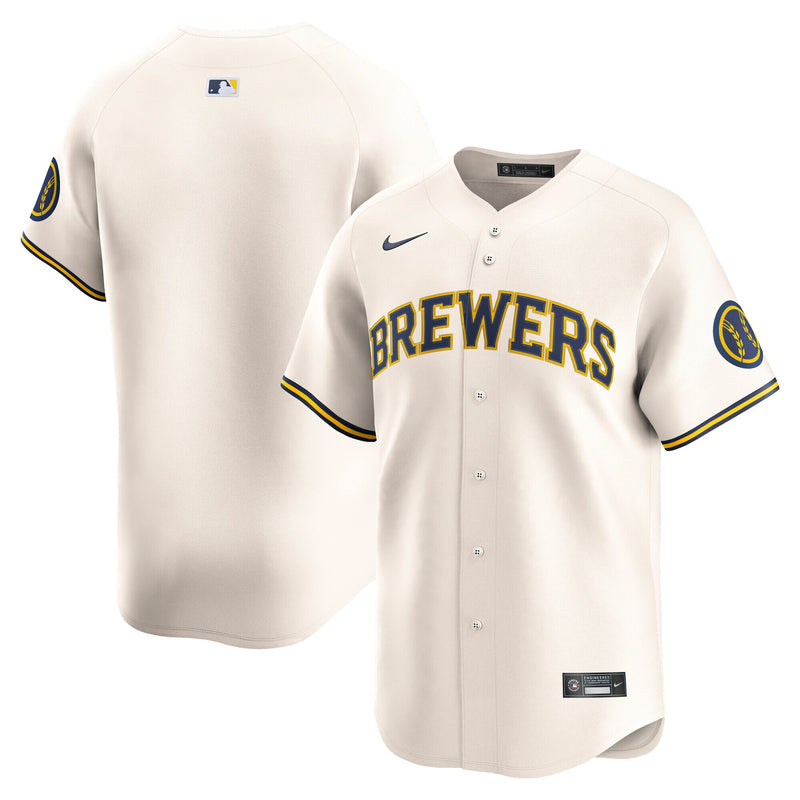 Milwaukee Brewers Baseball Jersey, Cream Sportswear Jersey Shirt, Lightweight Breathable Athletic Jersey, Casual Gift for Men, Style 201865823