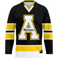 Appalachian State Mountaineers Hockey Jersey, Black Sportswear Jersey Shirt, Long Sleeve Hockey Sweater Jersey, Casual Gift for Men