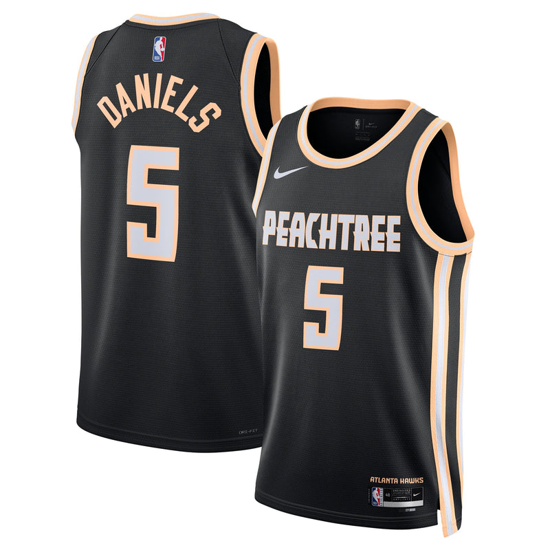 Dyson Daniels Atlanta Hawks Basketball Jersey, Black Swingman Sportswear Jersey Shirt, Sleeveless Athletic Tank Jersey, Casual Gift for Men