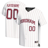 Fordham Rams Baseball Jersey, White Fashion Lightweight Sportswear Jersey Shirt, Lightweight Breathable Athletic Jersey, Casual Gift for Men
