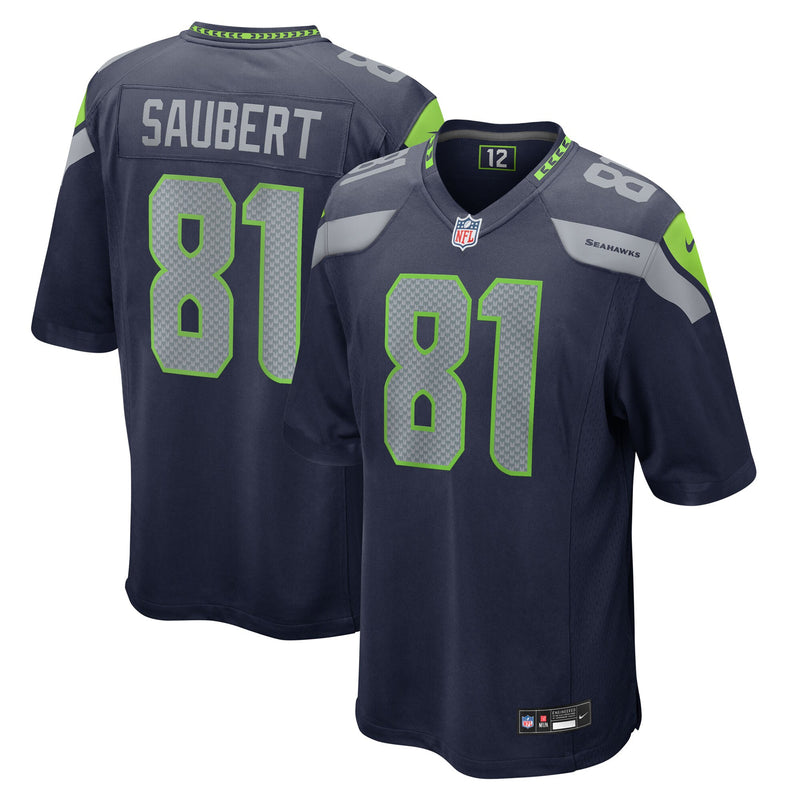 Eric Saubert Seattle Seahawks Football Jersey, Navy Game Sportswear Jersey Shirt, Lightweight Breathable Athletic Jersey, Casual Gift for Men