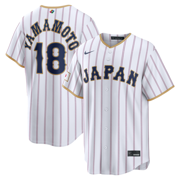 Japan Baseball Yoshinobu Yamamoto White 2026 World Baseball Classic Home Stadium Jersey