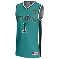 Coastal Carolina Chanticleers Basketball Jersey, Light Blue Sportswear Jersey Shirt, Sleeveless Athletic Tank Jersey, Casual Gift for Men