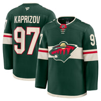 Kirill Kaprizov Minnesota Wild Hockey Jersey, Green Premium Home Sportswear Jersey Shirt, Long Sleeve Hockey Sweater Jersey, Casual Gift for Men