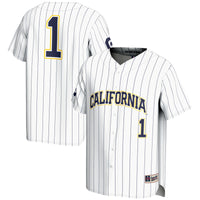 Cal Bears Lightweight Baseball Jersey, White Fashion Sportswear Jersey Shirt, Lightweight Breathable Athletic Jersey, Casual Gift for Men