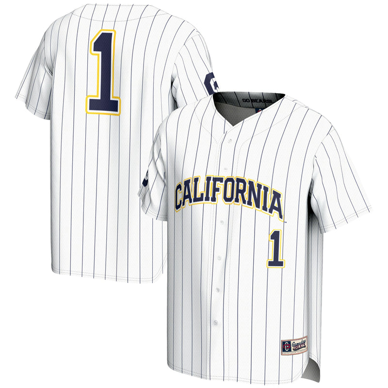 Cal Bears Lightweight Baseball Jersey, White Fashion Sportswear Jersey Shirt, Lightweight Breathable Athletic Jersey, Casual Gift for Men