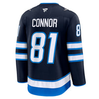 Kyle Connor Winnipeg Jets Hockey Jersey, Navy Premium Home Sportswear Jersey Shirt, Long Sleeve Hockey Sweater Jersey, Casual Gift for Men