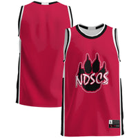 North Dakota College Wildcats Basketball Jersey, Red Lightweight Sportswear Jersey Shirt, Sleeveless Athletic Tank Jersey, Casual Gift for Men