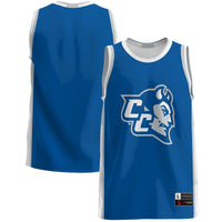Central Connecticut State Blue Devils Basketball Jersey, Sportswear Jersey Shirt, Sleeveless Athletic Tank Jersey, Casual Gift for Men