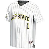 Appalachian State Mountaineers Baseball Jersey, White Sportswear Jersey Shirt, Lightweight Breathable Athletic Jersey, Casual Gift for Men
