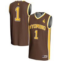 Wyoming Cowboys Basketball Jersey, Brown Lightweight Sportswear Jersey Shirt, Sleeveless Athletic Tank Jersey, Casual Gift for Men