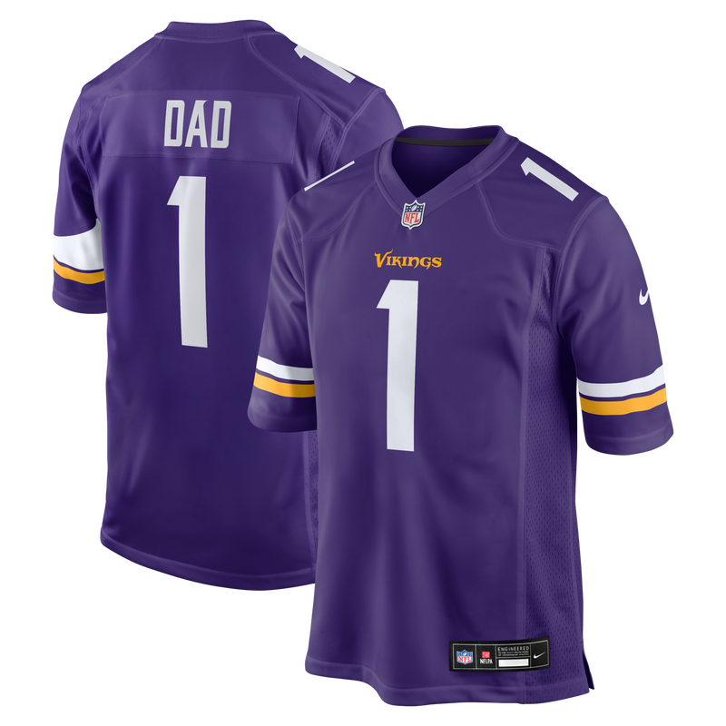 Number Dad Minnesota Vikings Football Jersey, Purple Game Sportswear Jersey Shirt, Lightweight Breathable Athletic Jersey, Casual Gift for Men