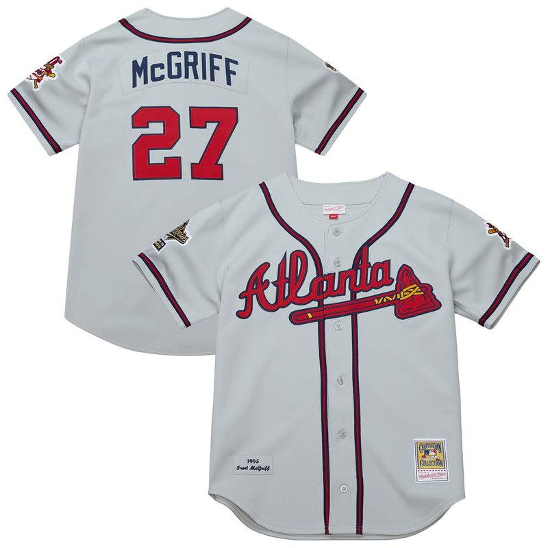 Fred McGriff Atlanta Braves Baseball Jersey, Gray Authentic Sportswear Jersey Shirt, Lightweight Breathable Athletic Jersey, Casual Gift for Men