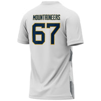 West Virginia Mountaineers Lightweight Soccer Jersey, White Sportswear Jersey Shirt, Lightweight Breathable Athletic Jersey, Casual Gift for Men