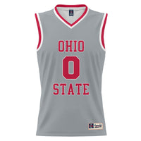 Ohio State Buckeyes Lightweight Basketball Jersey, Gray Fashion Sportswear Jersey Shirt, Sleeveless Athletic Tank Jersey, Casual Gift for Men