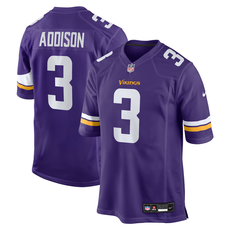 Minnesota Vikings Football Jersey, Purple Sportswear Jersey Shirt, Lightweight Breathable Athletic Jersey, Casual Gift for Men, Style 200041229
