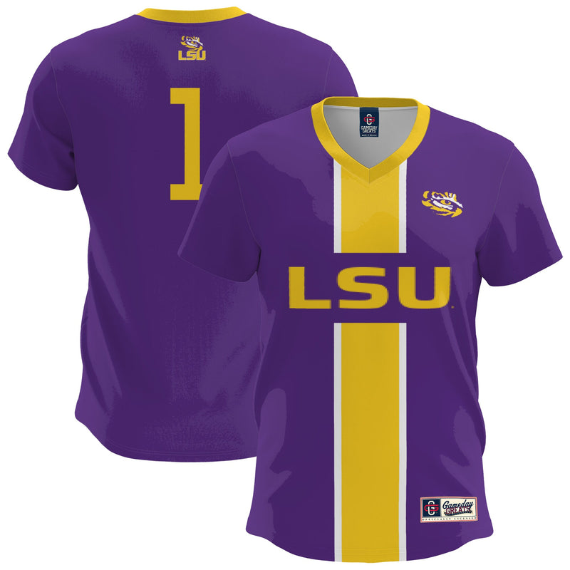 LSU Tigers Soccer Jersey, Purple Fashion Sportswear Jersey Shirt, Lightweight Breathable Athletic Jersey, Casual Gift for Men, Style 200422648