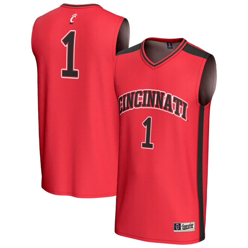 Cincinnati Bearcats Basketball Jersey, Red Sportswear Jersey Shirt, Sleeveless Athletic Tank Jersey, Casual Gift for Men, Style 202439662