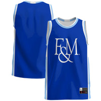 Franklin & Marshall Diplomats Basketball Jersey, Blue Lightweight Sportswear Jersey Shirt, Sleeveless Athletic Tank Jersey, Casual Gift for Men