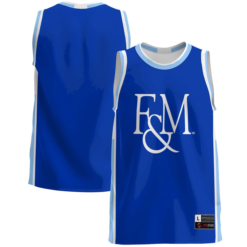 Franklin & Marshall Diplomats Basketball Jersey, Blue Lightweight Sportswear Jersey Shirt, Sleeveless Athletic Tank Jersey, Casual Gift for Men