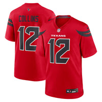 Nico Collins Houston Texans Football Jersey, Red Game Sportswear Jersey Shirt, Lightweight Breathable Athletic Jersey, Casual Gift for Men