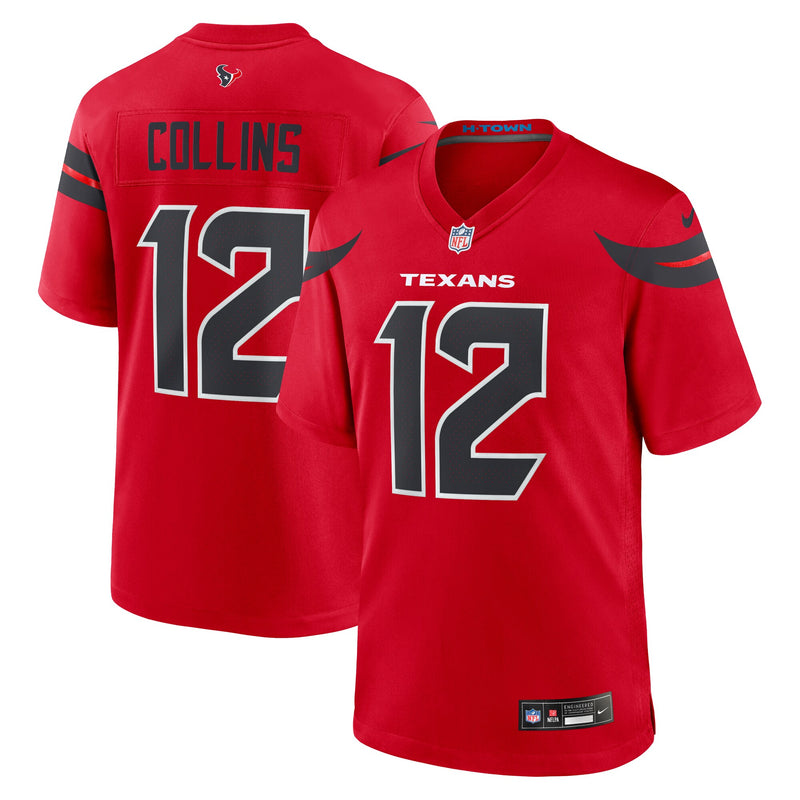 Nico Collins Houston Texans Football Jersey, Red Game Sportswear Jersey Shirt, Lightweight Breathable Athletic Jersey, Casual Gift for Men